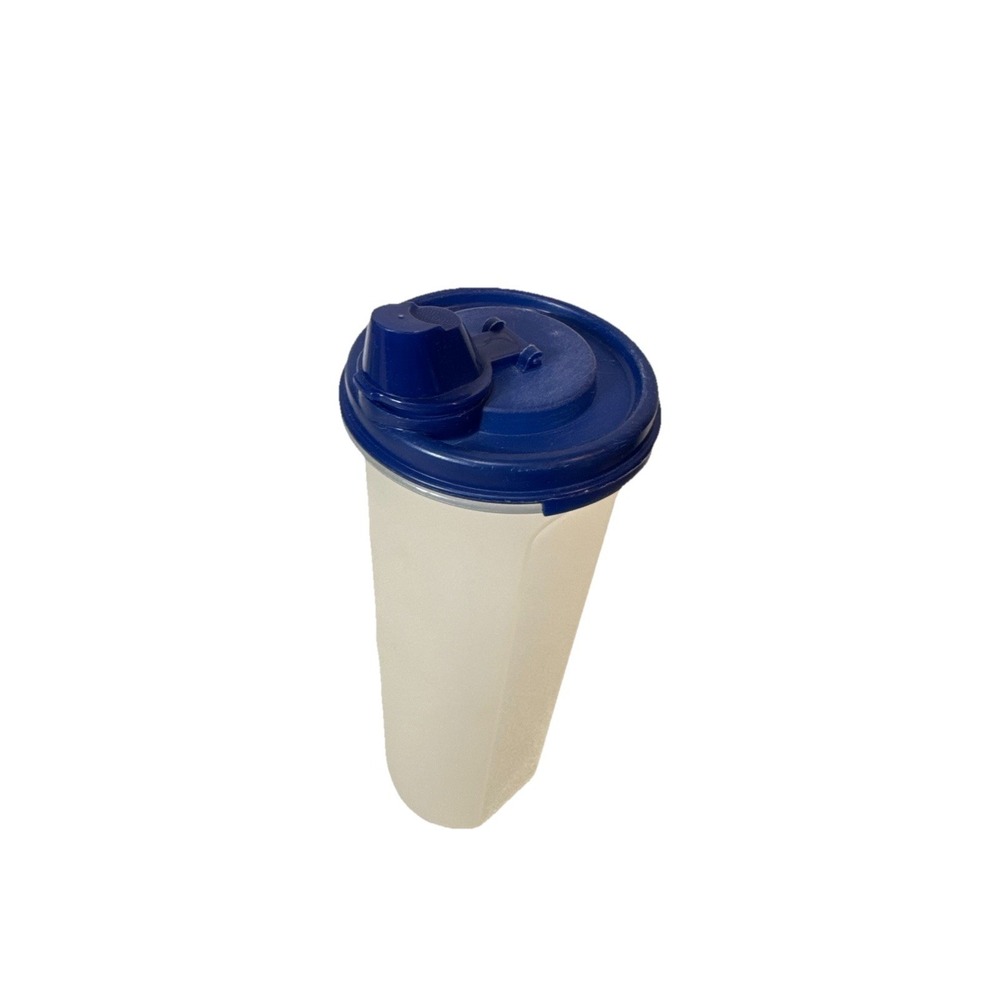 Tupperware Modular Mate Round Container #1291C-2 Dripless Seal‎ Blue Lid 30oz